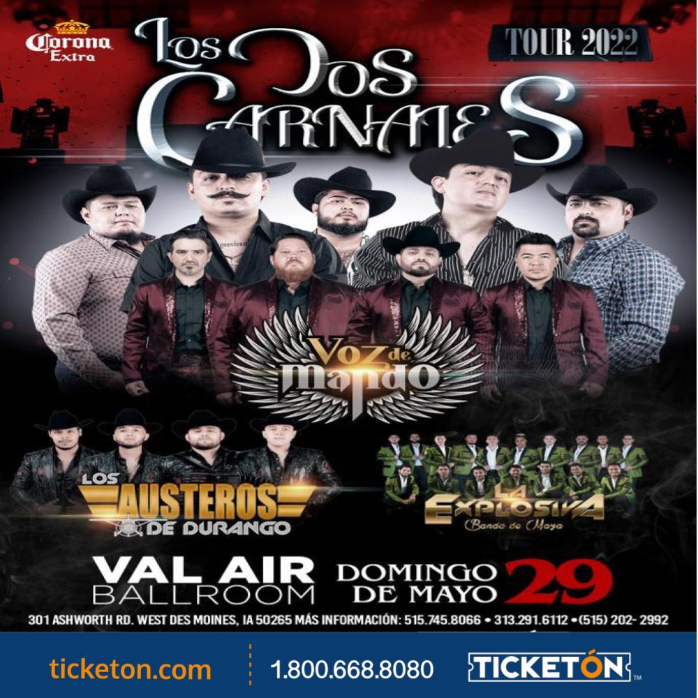 Los Dos Carnales Voz De Mando Val Air Ballroom Tickets Boletos