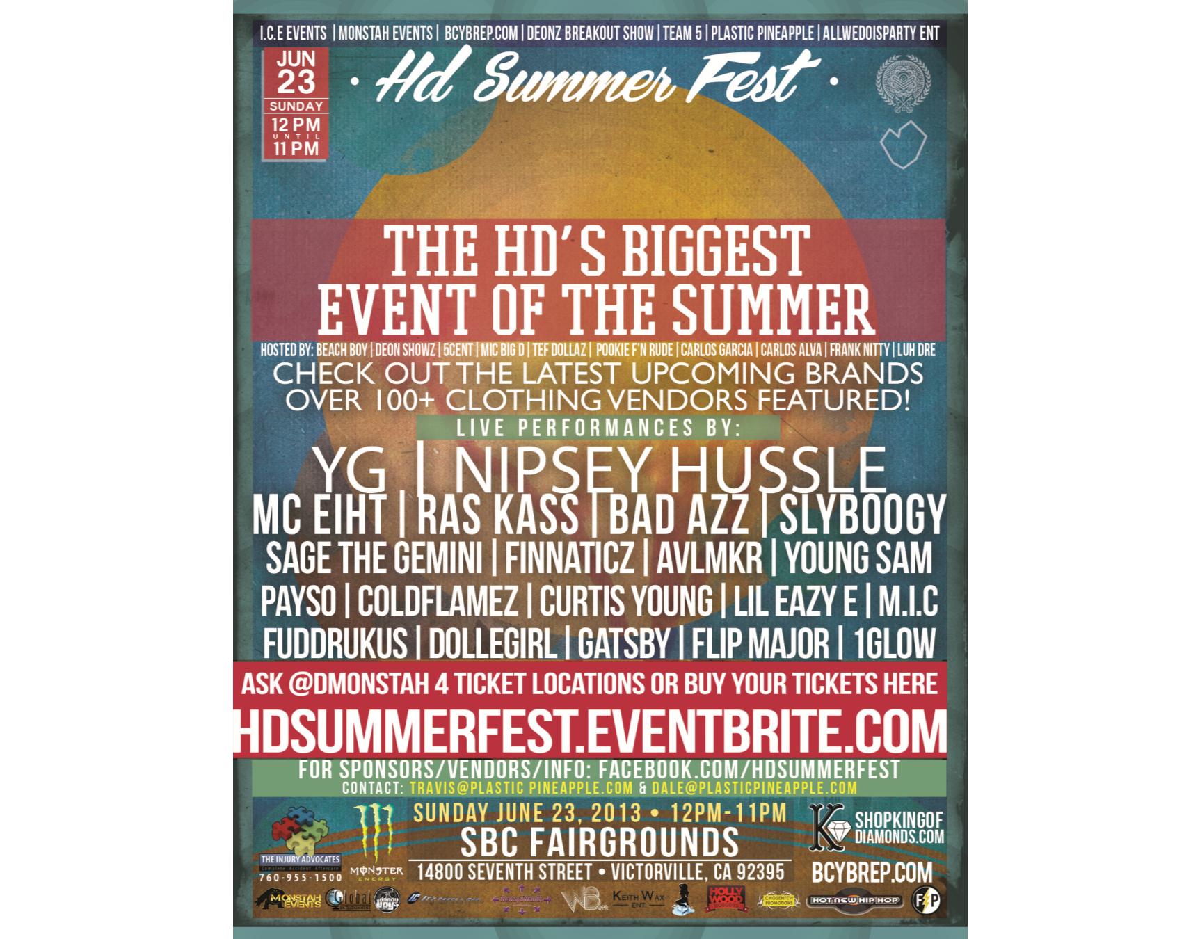 Buy Tickets to HD SummerJam Lineup 6.23.13 in San Bernardino County