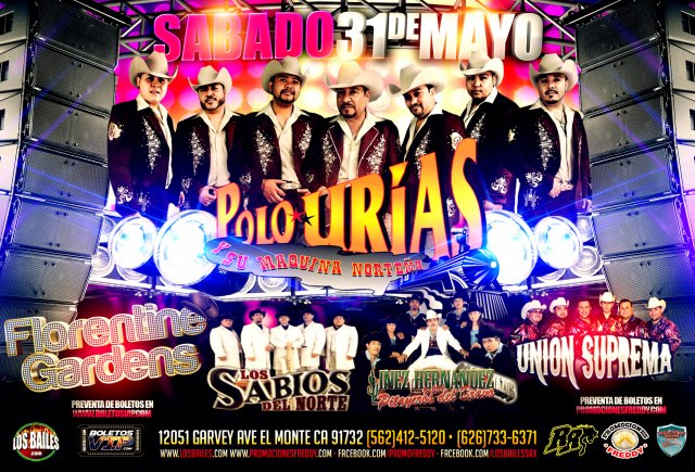 Buy Tickets to POLO URIAS Y MAQUINA NORTENA in El Monte