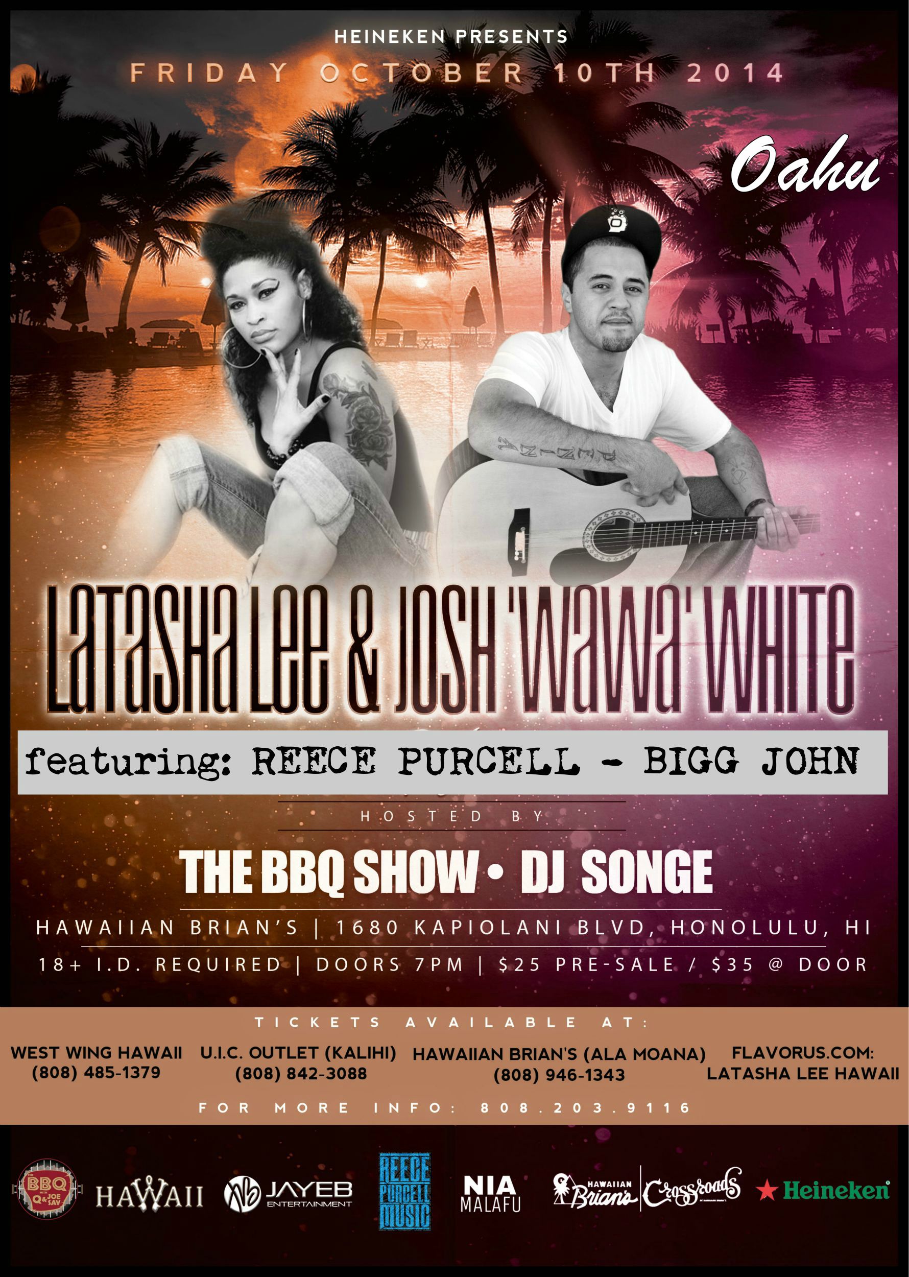 Buy Tickets to Latasha Lee & Josh Wawa White in Honolulu