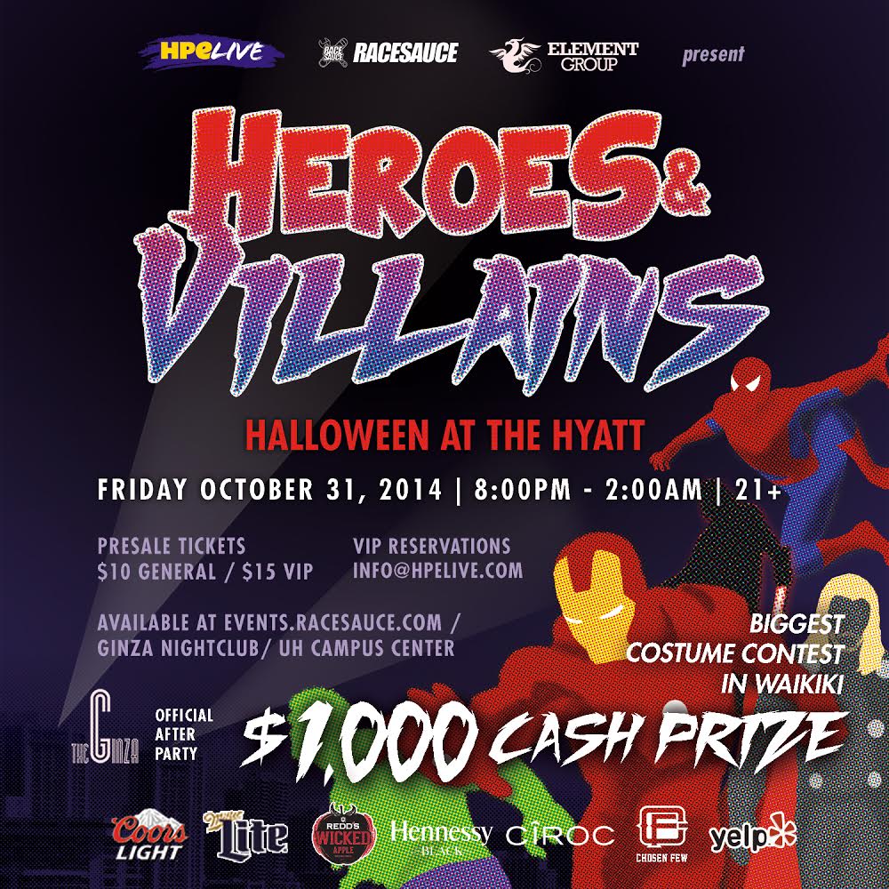Buy Tickets to HEROES & VILLAINS, HALLOWEEN in Honolulu