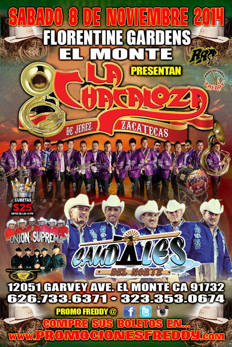 Banda La Chacalosa Tickets 11 08 14