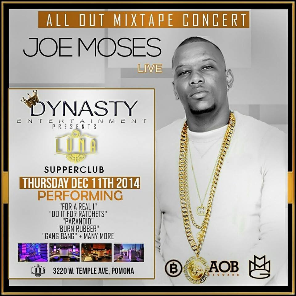 Joe Moses All Out MixTape Conc Tickets 12/11/14