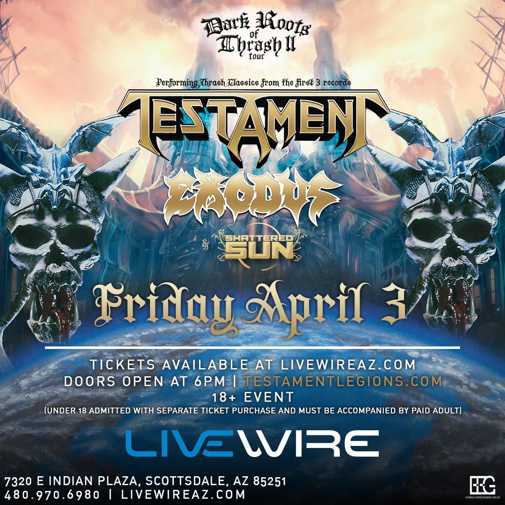 Testament Tickets 04/03/15