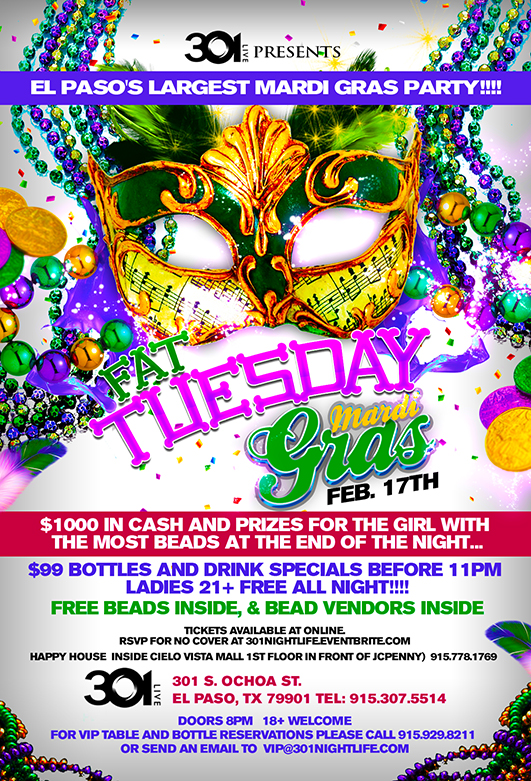 mardi gras specials