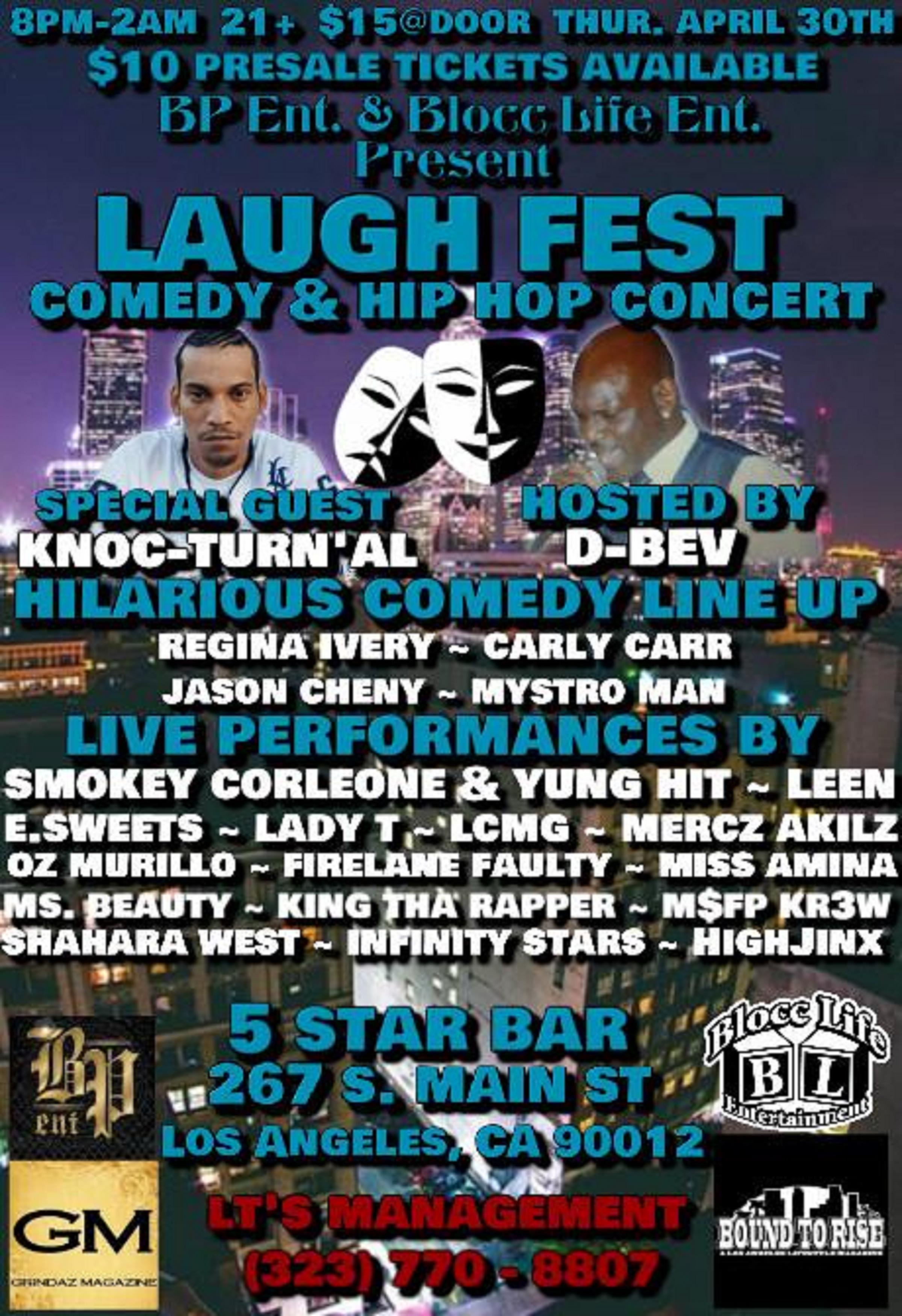 LAUGH & Hip Hop Concert starring KnocTurn'Al Tickets 04/30/15