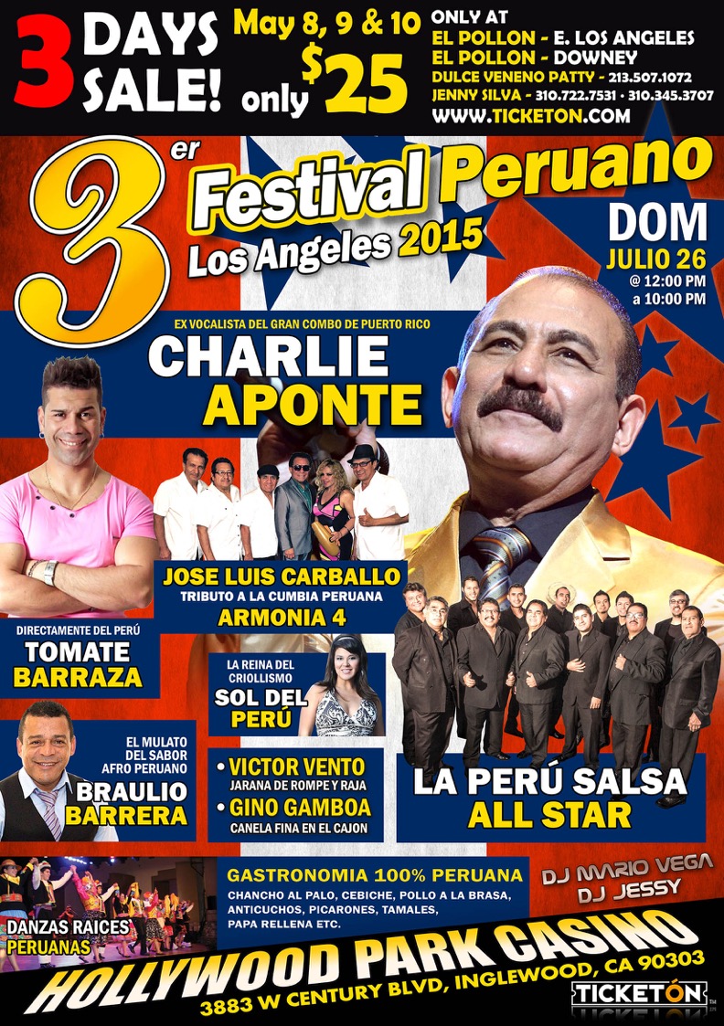 Compra boletos para 3ER FESTIVAL PERUANO LOS ANGELES 2015