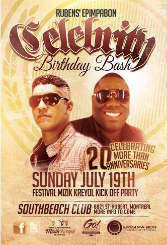 RUBENS`BIRTHDAY BASH WITH KREYOL LA