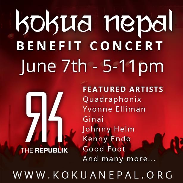 Kokua Nepal Benefit Concert Tickets 06/07/15