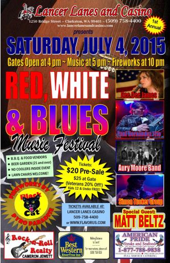 Red, White, and Blues Music Festival 2015 Tickets 07/04/15