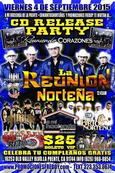 LA REUNION NORTENA @ MI HACIENDA DE LA PUENTE Tickets 08/04/15