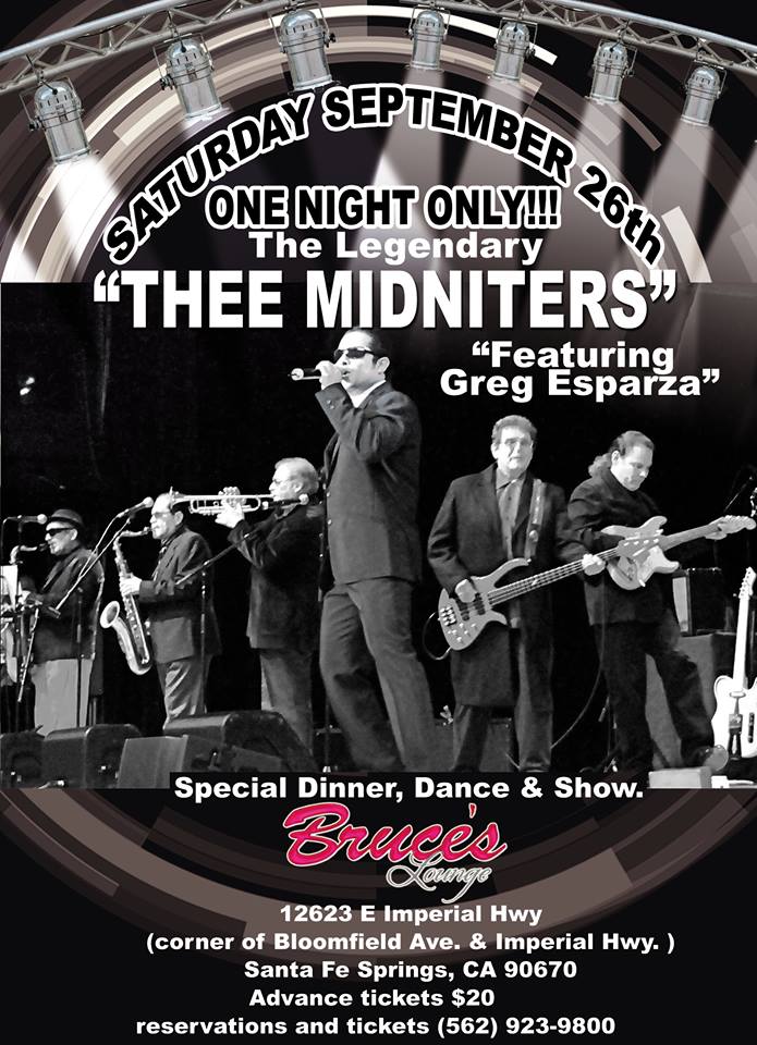 Thee Midniters Featuring Greg Esparza Tickets 09/26/15