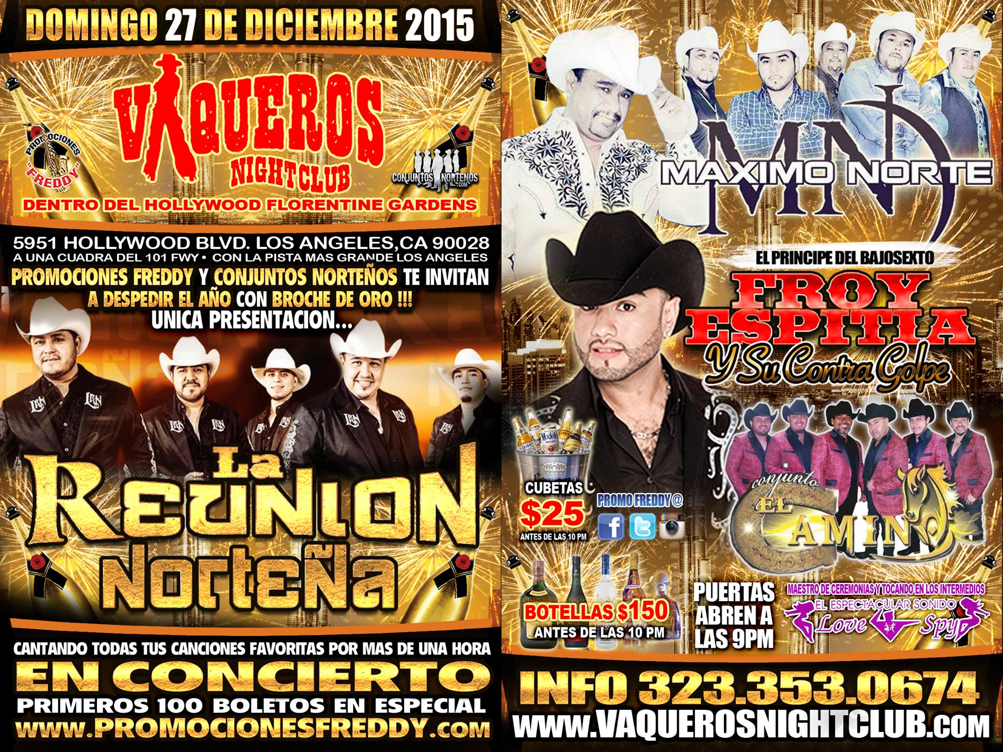 La Reunion Nortena Tickets 12/27/15