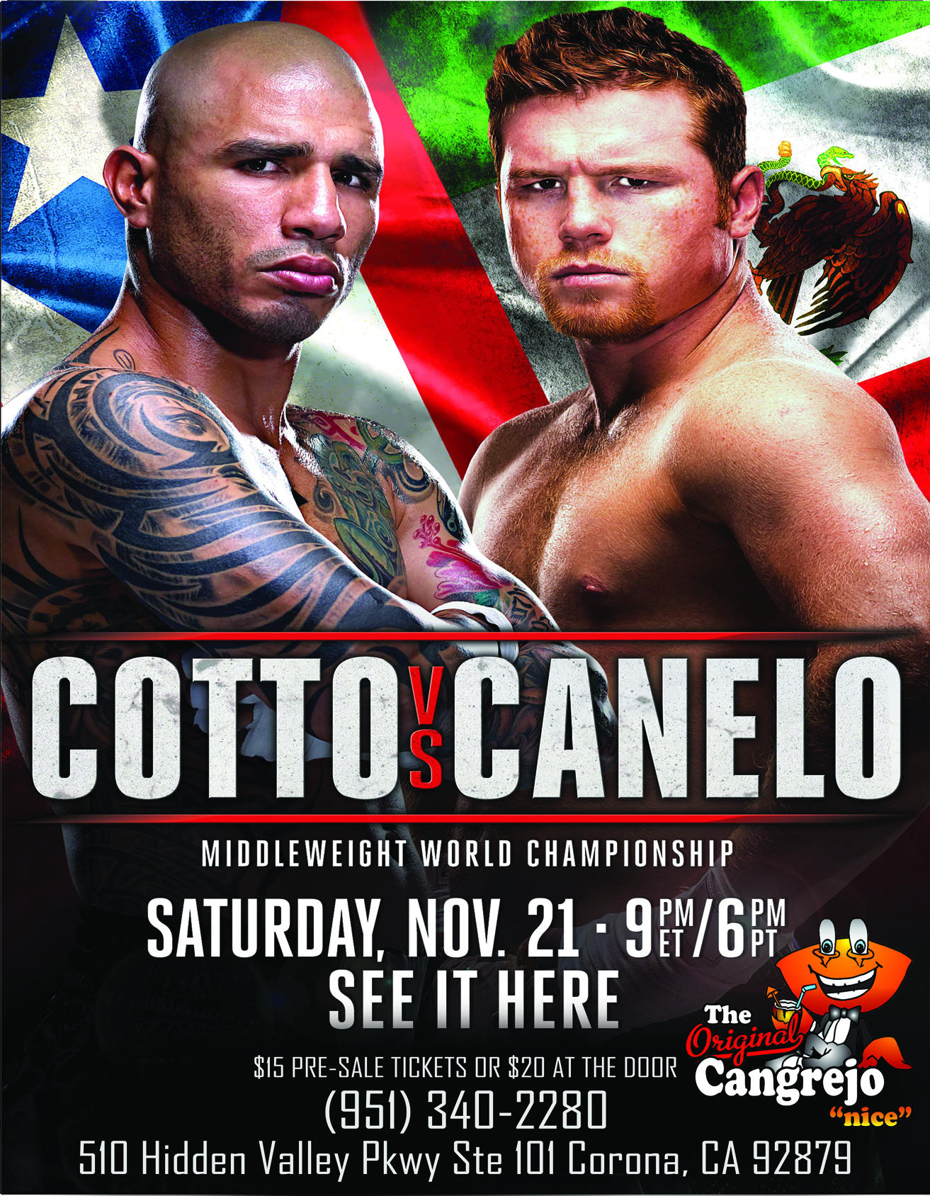 Cotto Vs Canelo Tickets 11/21/15