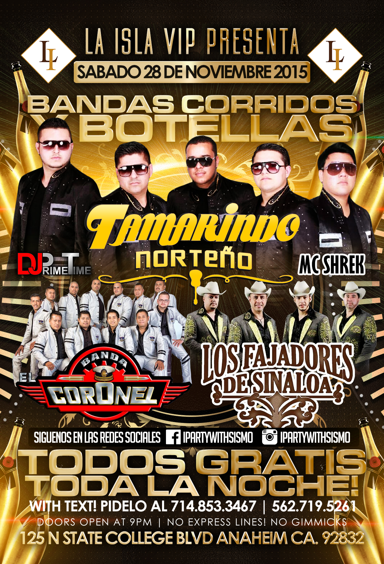 Bandas Corridos Y Botellas Tickets 11/21/15