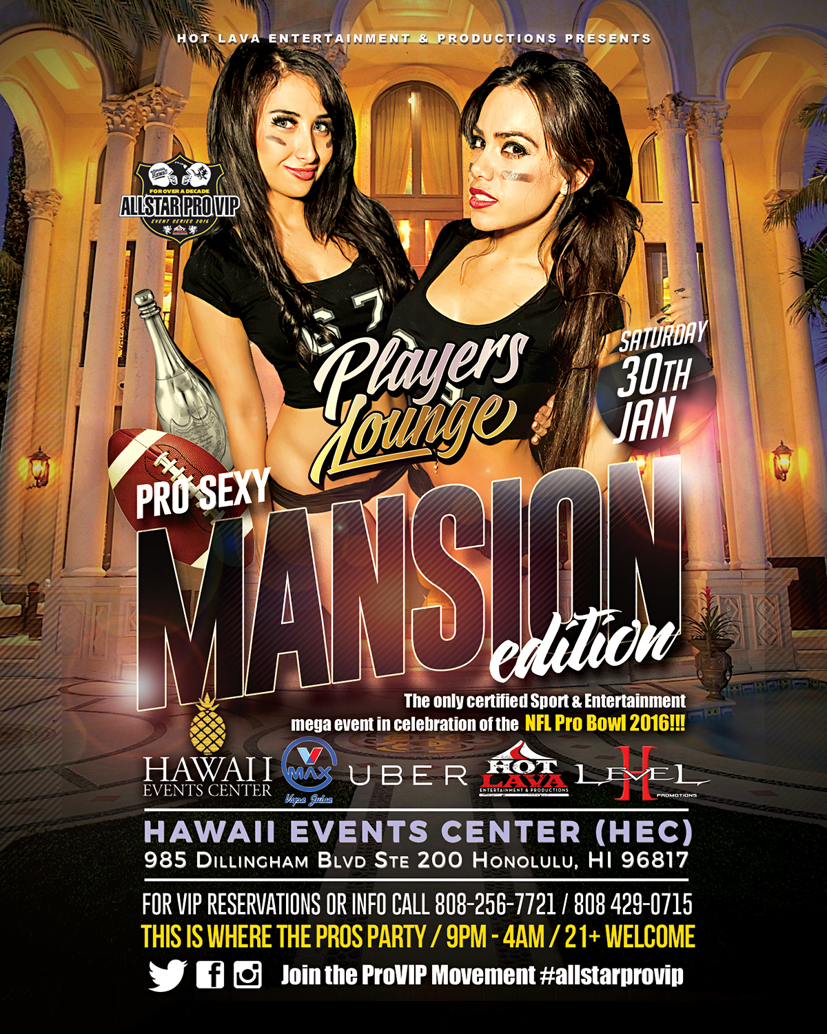 Players Lounge 2016 Tickets 01/30/16