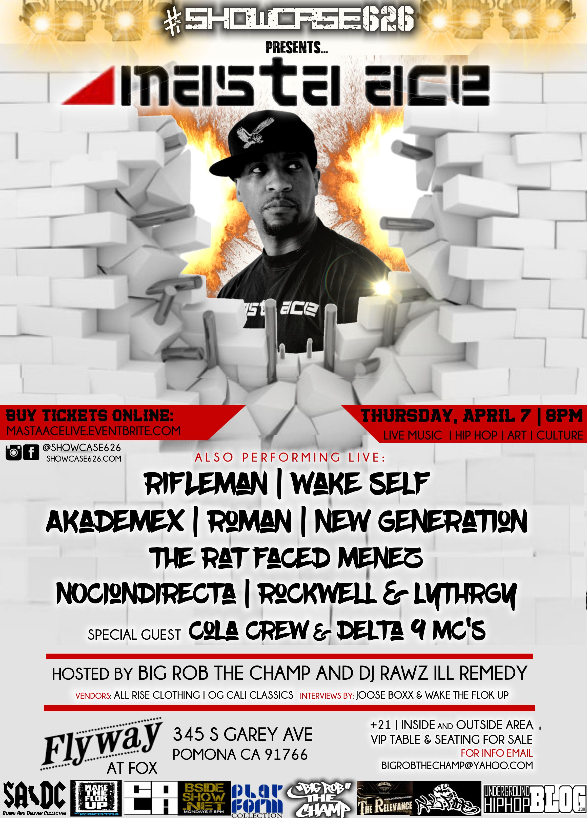 MASTA ACE Live at #showcase626 Tickets 04/07/16