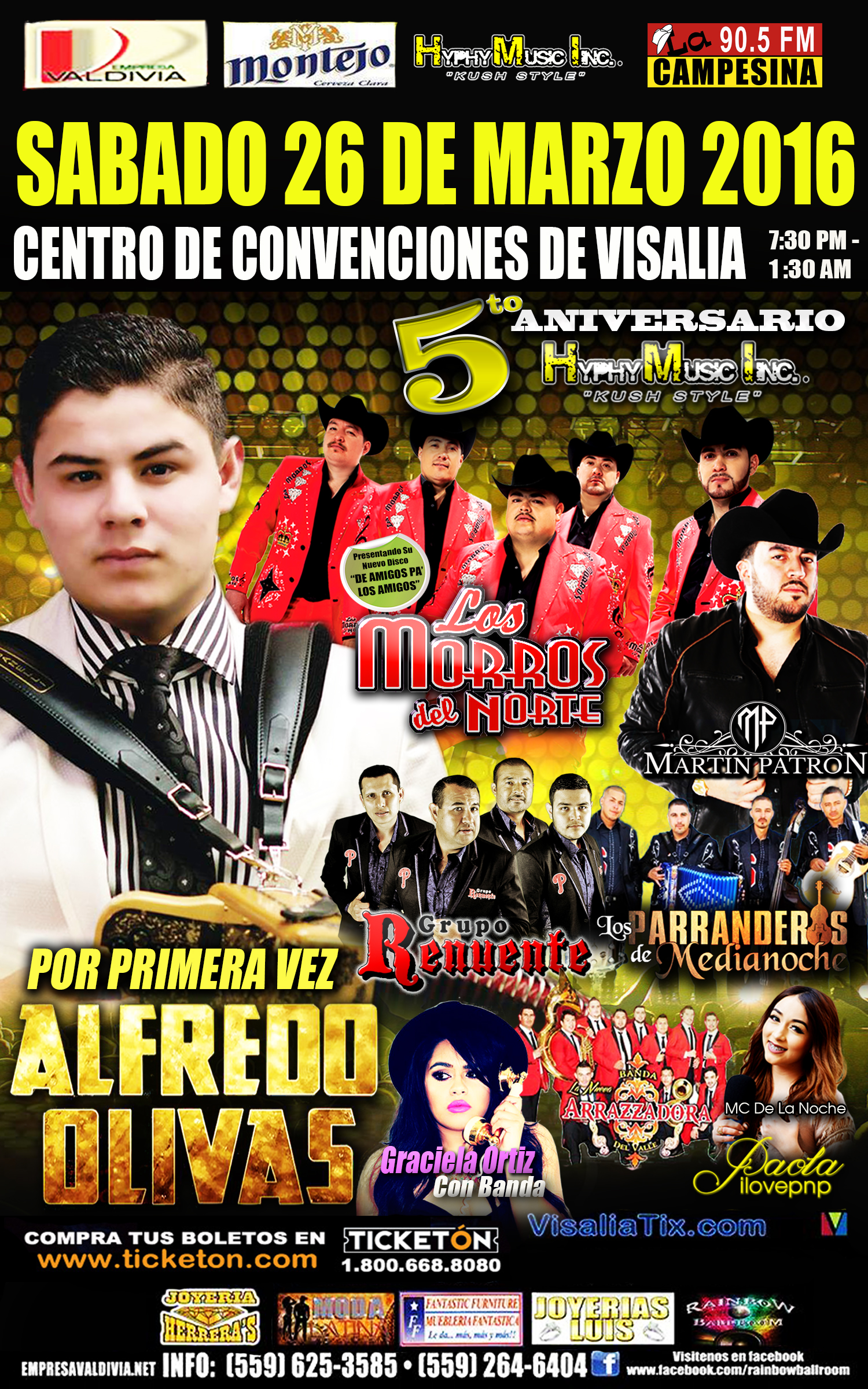 BOLETOS PARA ALFREDO OLIVAS