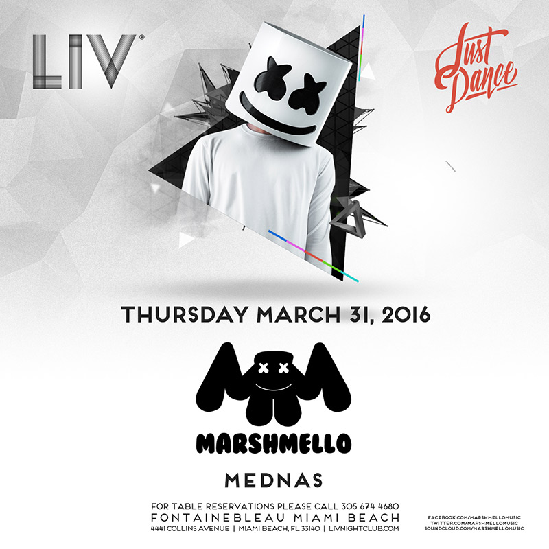 Just Dance Presents: Marshmello Liv Tickets 03 31 16