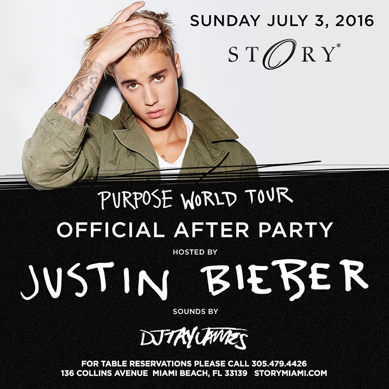 Justin Bieber STORY Tickets 07/03/16