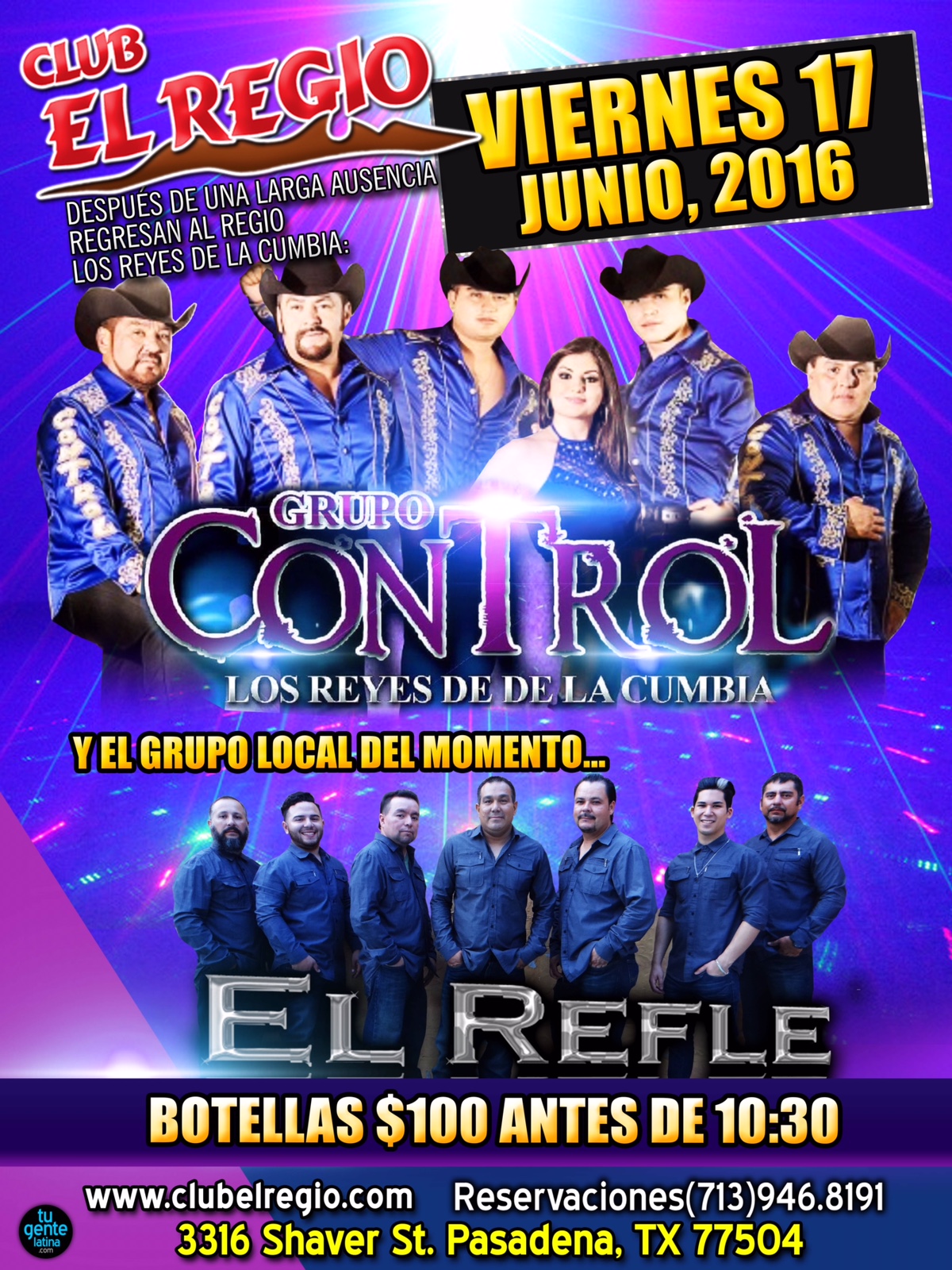 BOLETOS PARA GRUPO CONTROL EN TEXAS