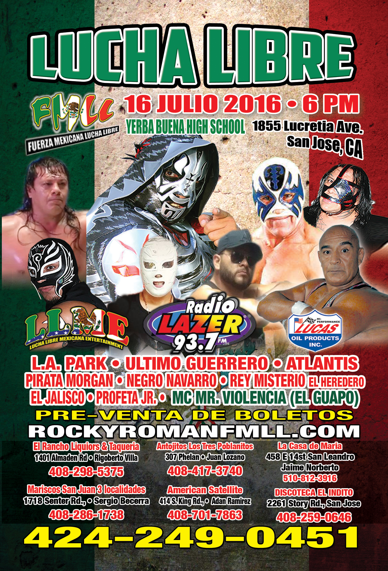 Lucha Libre Verano De Escandalo Tickets 07/16/16