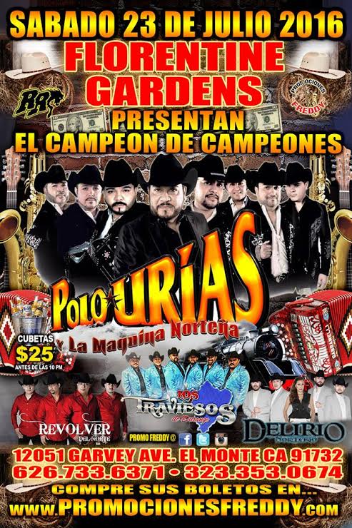 Polo Urias Y La Maguna Nortena Tickets 07 23 16