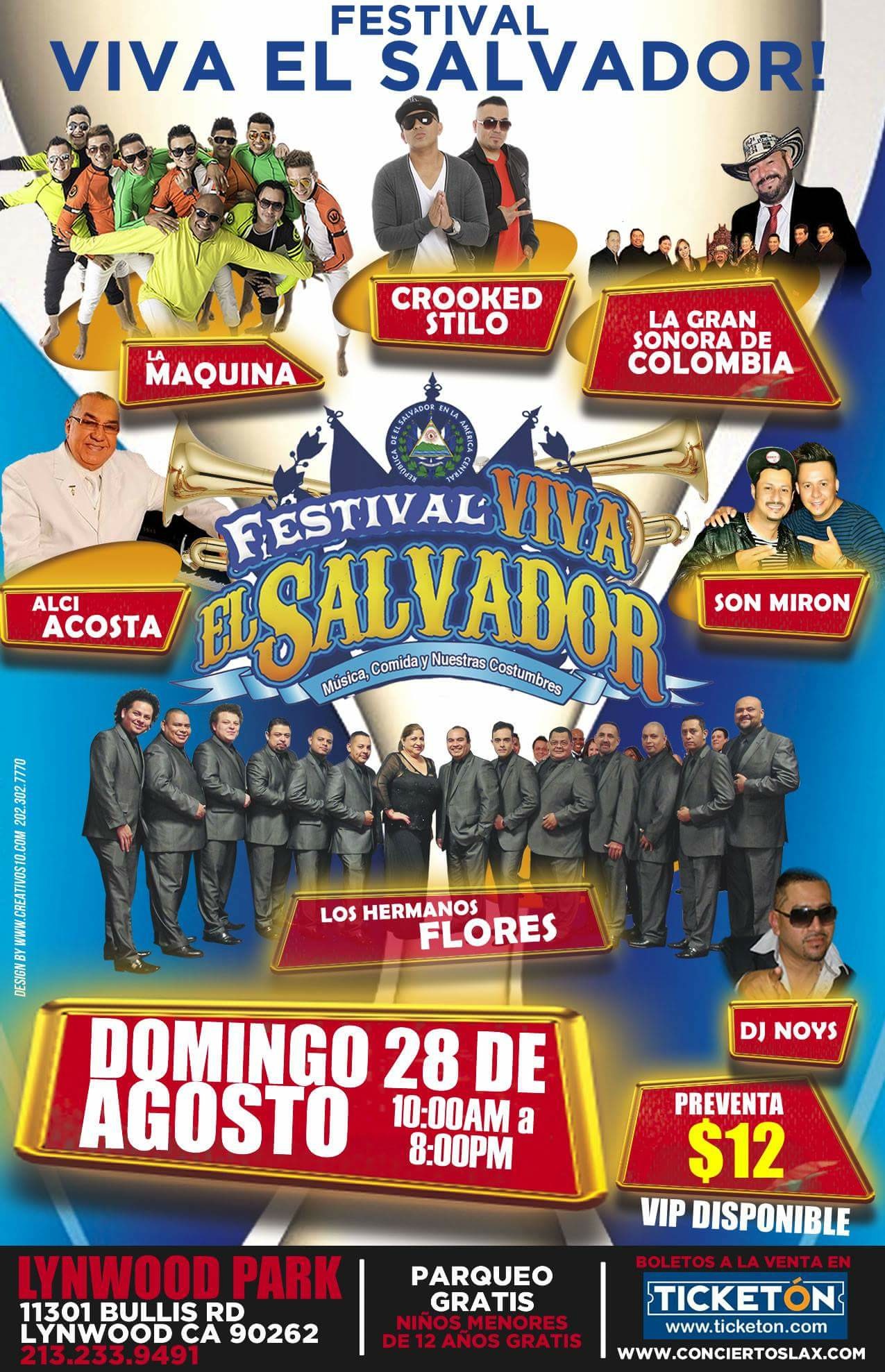 FESTIVAL VIVA EL SALVADOR Tickets The Lynwood Park on August 28 2016