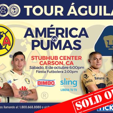 CLUB AMERICA vs PUMAS - 100 TOUR AGUILA Tickets 18400 South Avalon  Boulevard, Carson, CA, United States, 90746 | Ticketón