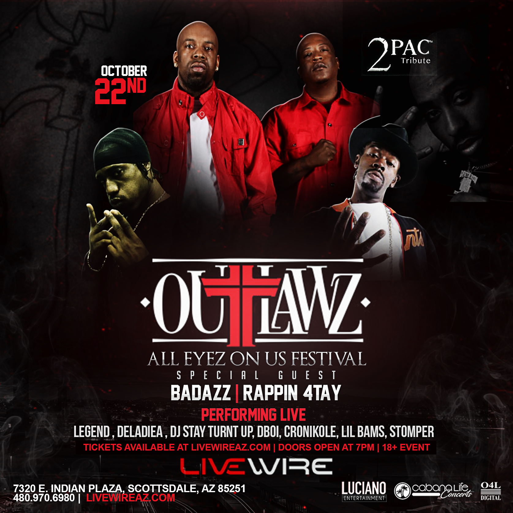 Outlawz Tickets 10/22/16