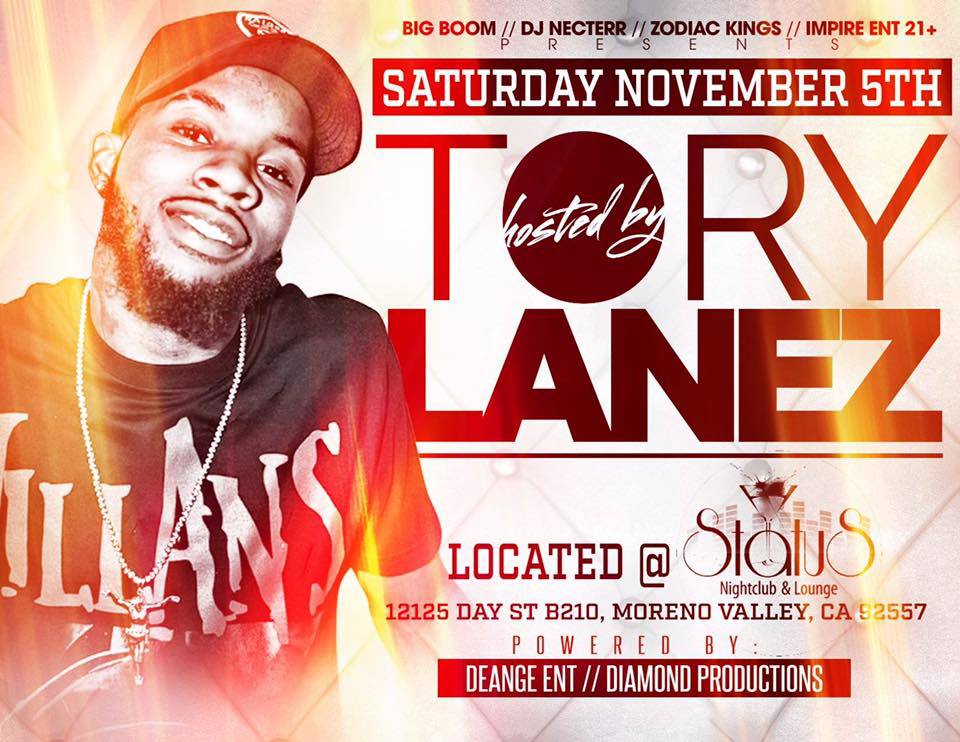Tory Lanez at Status Tickets 11/05/16