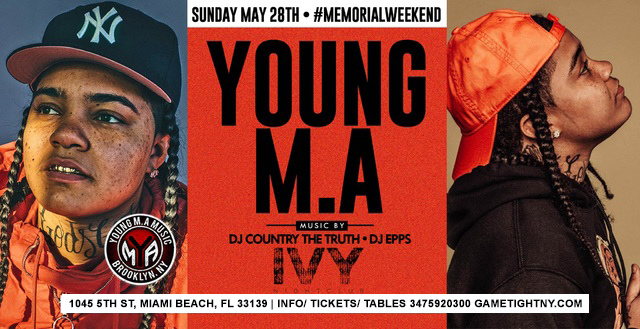 Young Ma at Ivy Nightclub MDW 2017 Tickets Party | GametightNY.com