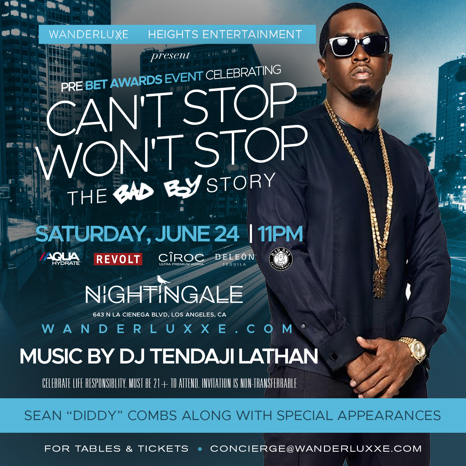 Can't Stop Won't Stop Bad Boy Party Tickets 06/24/17