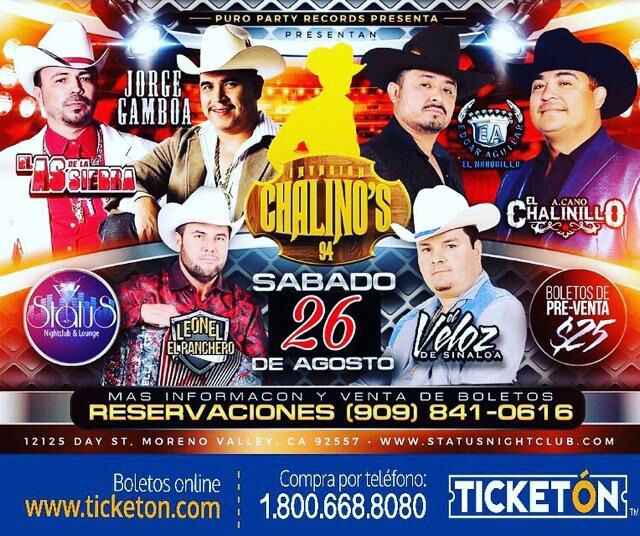 Invasion Moreno Valley Tickets Boletos Status Nightclub