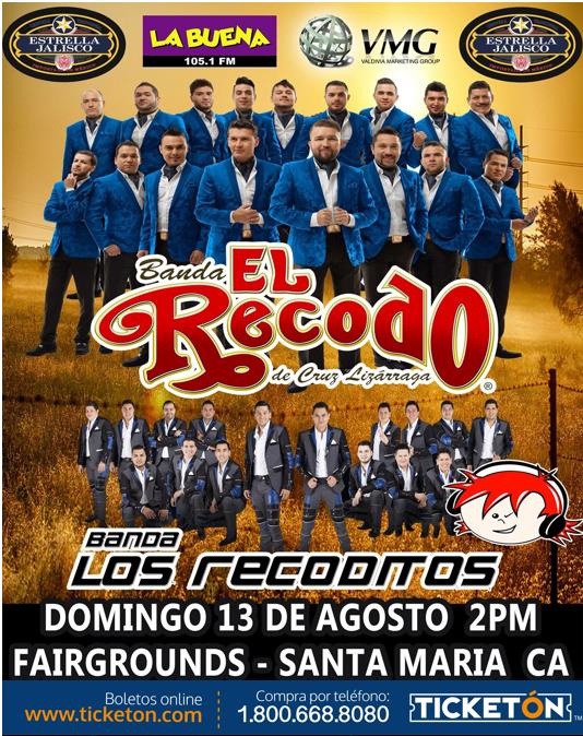 Banda El Recodo Santa Maria Tickets Boletos Fairgrounds