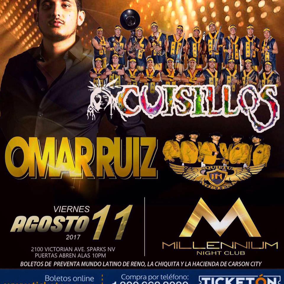 Omar Ruiz Sparks Tickets Boletos Millennium Nightclub