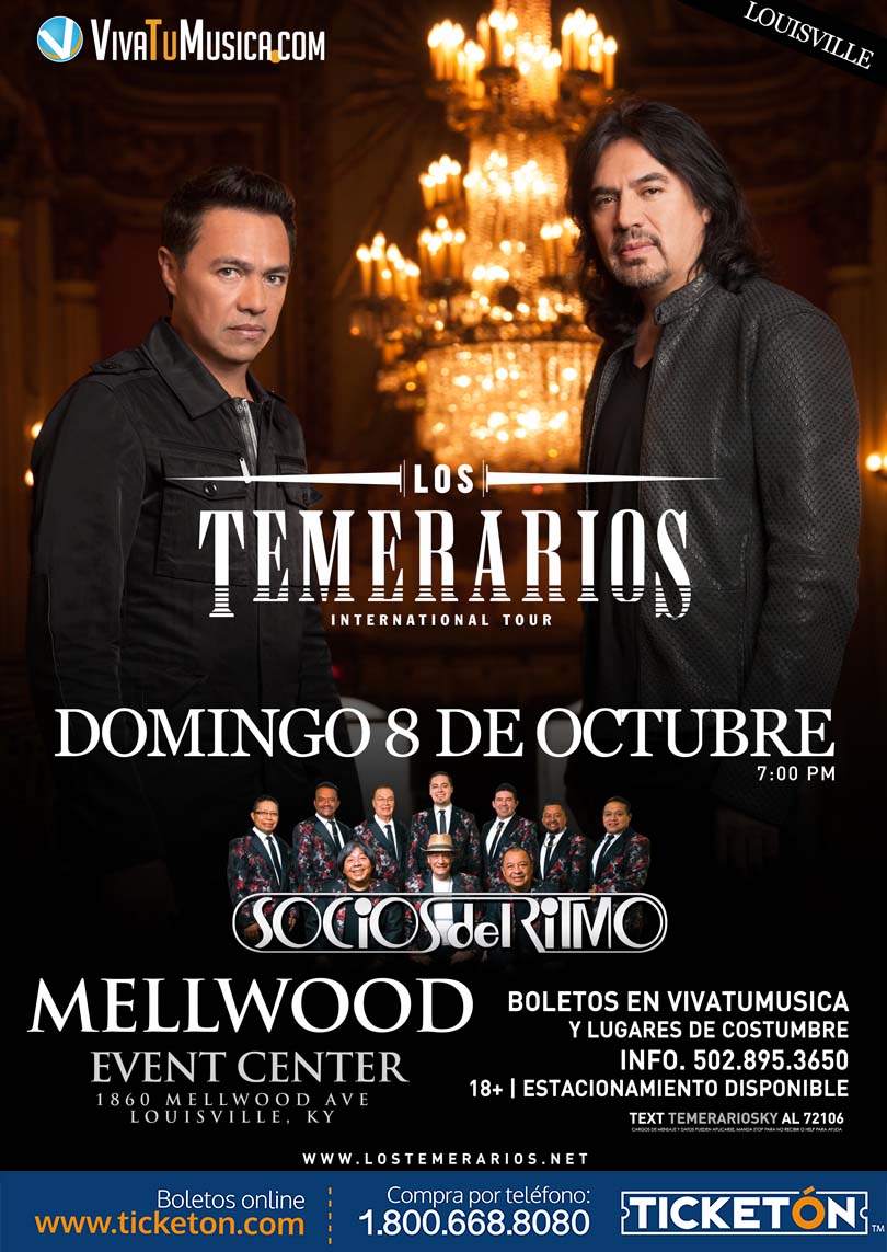 Temerarios Louisville Tickets Boletos Mellwood Event Center