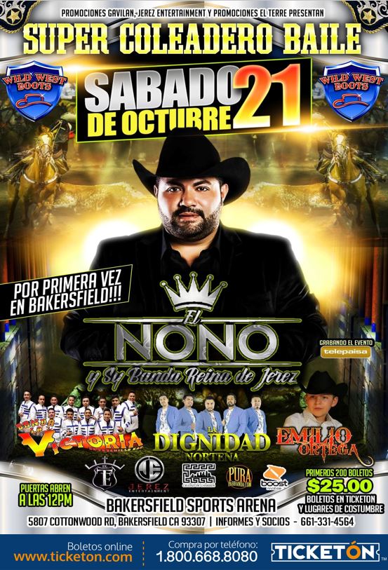 El Nono Bakersfield Tickets Boletos Bakersfield Sports Arena