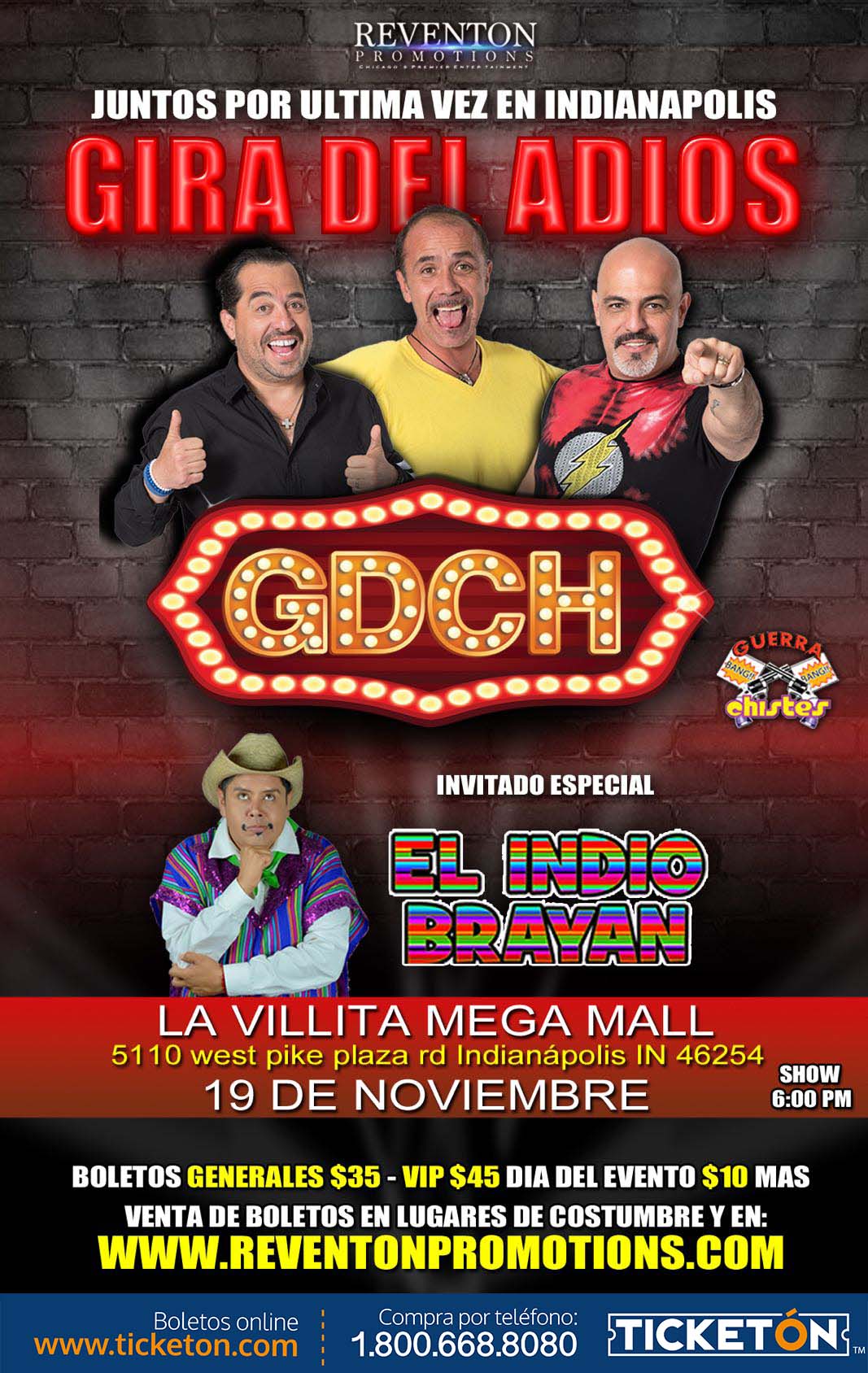 Guerra De Chistes Indianapolis Tickets Boletos La Villita