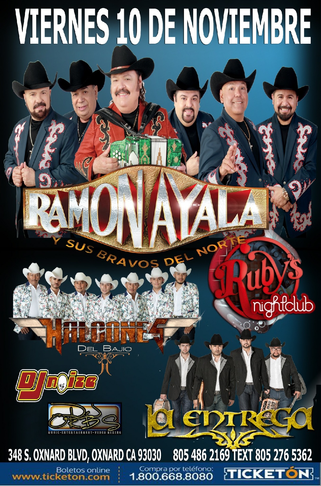 Ramon Ayala Tickets Boletos Ruby's Cafe