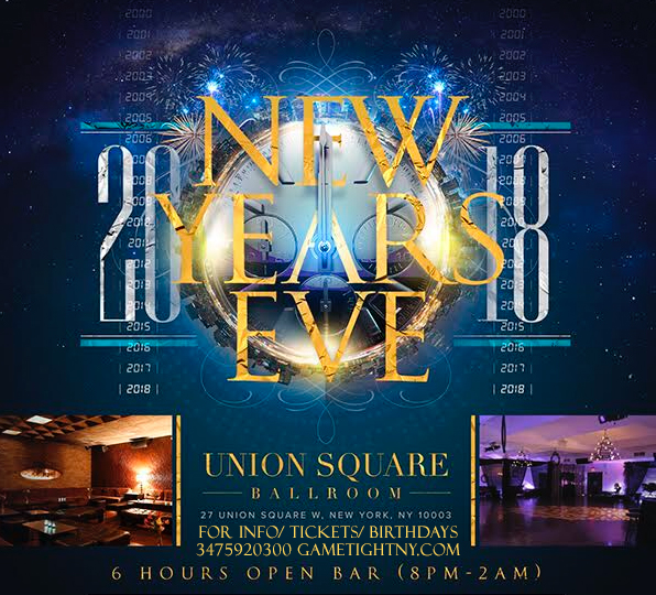 Union Square Ballroom New Years Eve NYE 2018 | Tickeri - concert tickets, latin tickets, latino