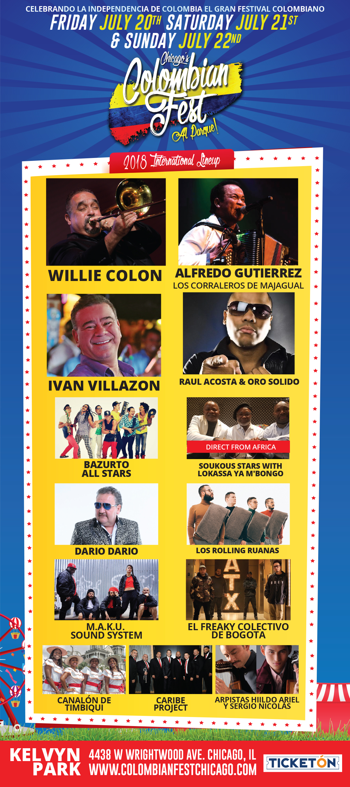 Festival Colombiano En Chicago Tickets Boletos at Kelvyn