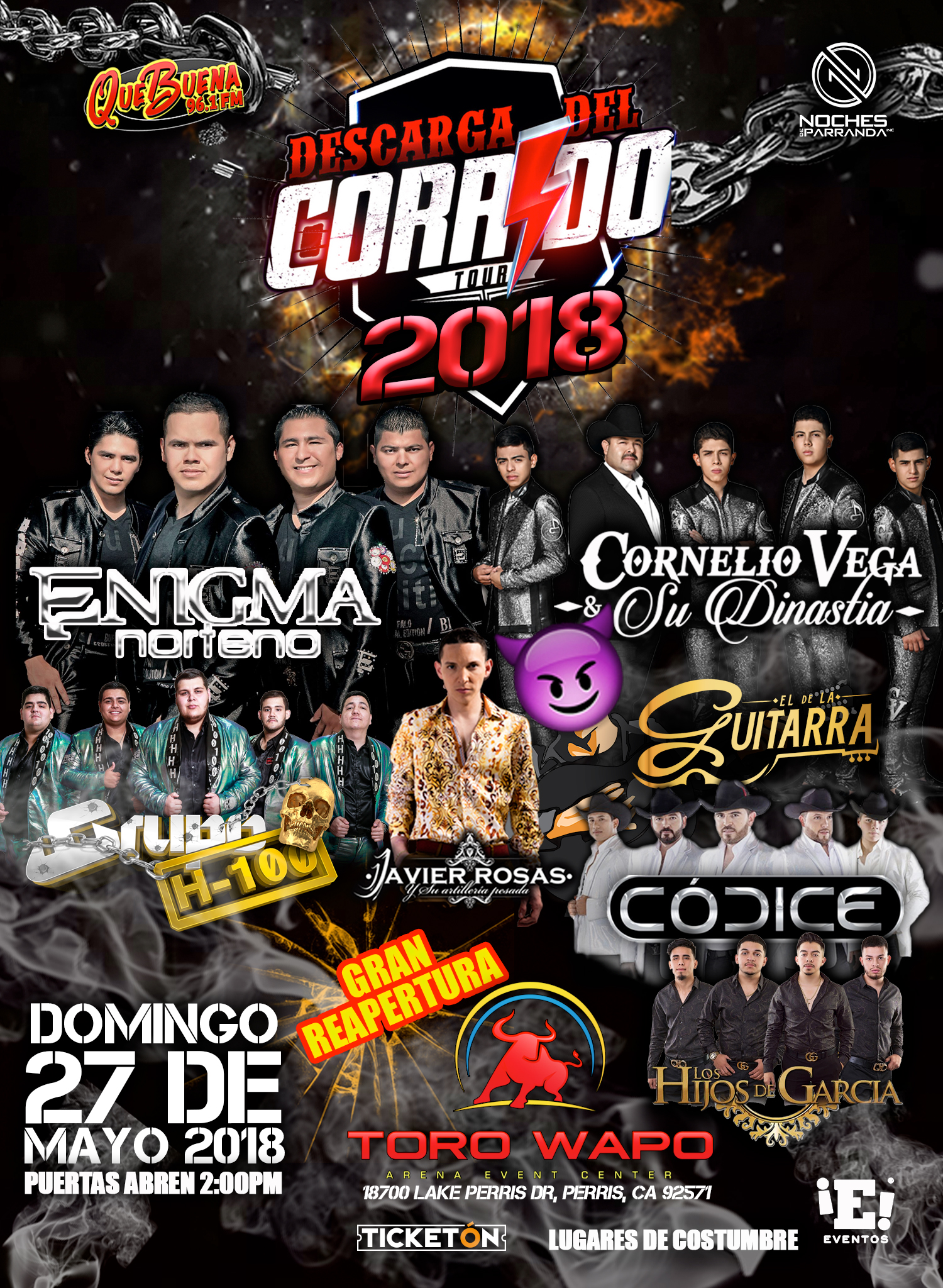 Descarga Del Corrido Perris Tickets Boletos Toro Wapo