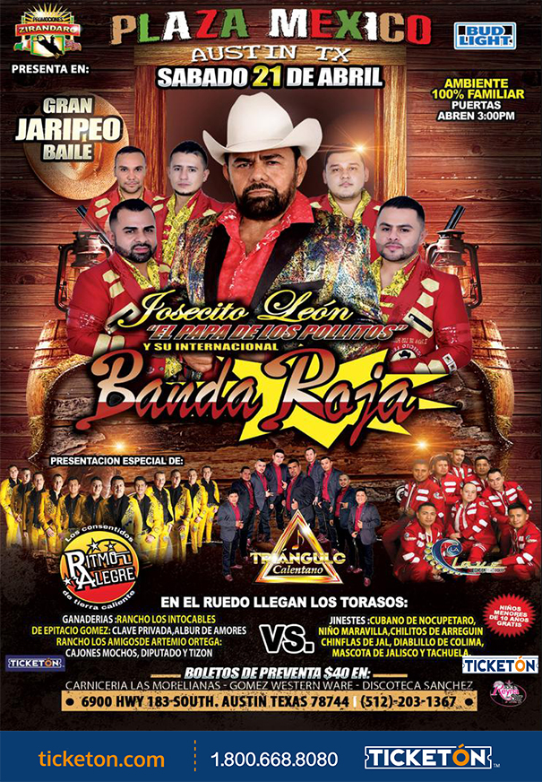 Banda Roja Austin Tickets Boletos Plaza Mexico