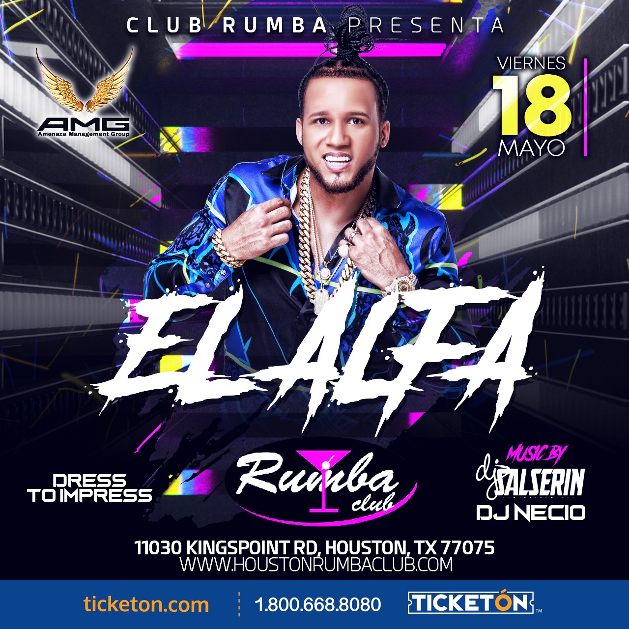 El Alfa Houston Tickets Boletos Rumba Club