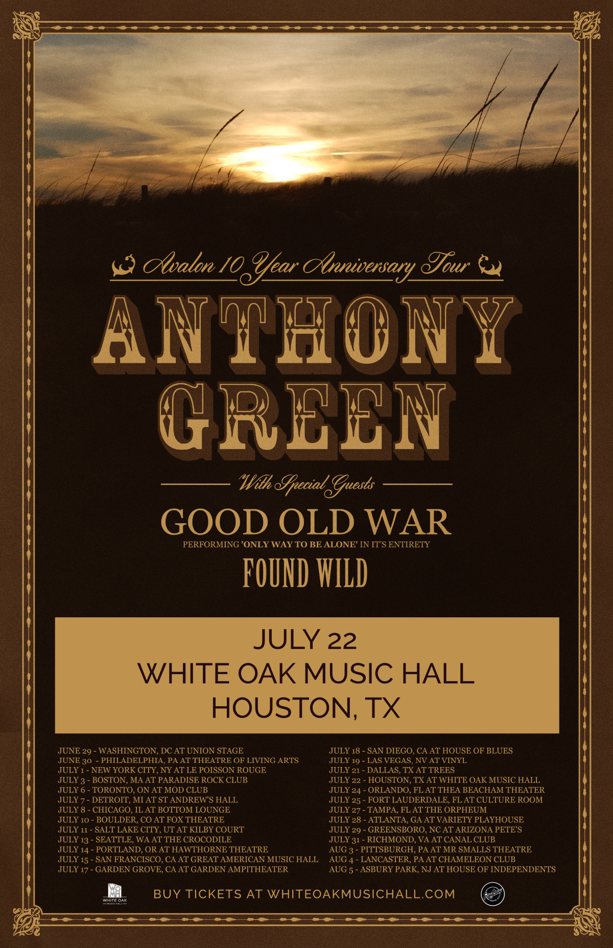 Anthony Green Tickets 07/22/18