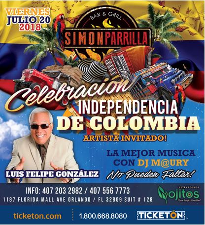 Independencia de Colombia Miami Tickets Boletos