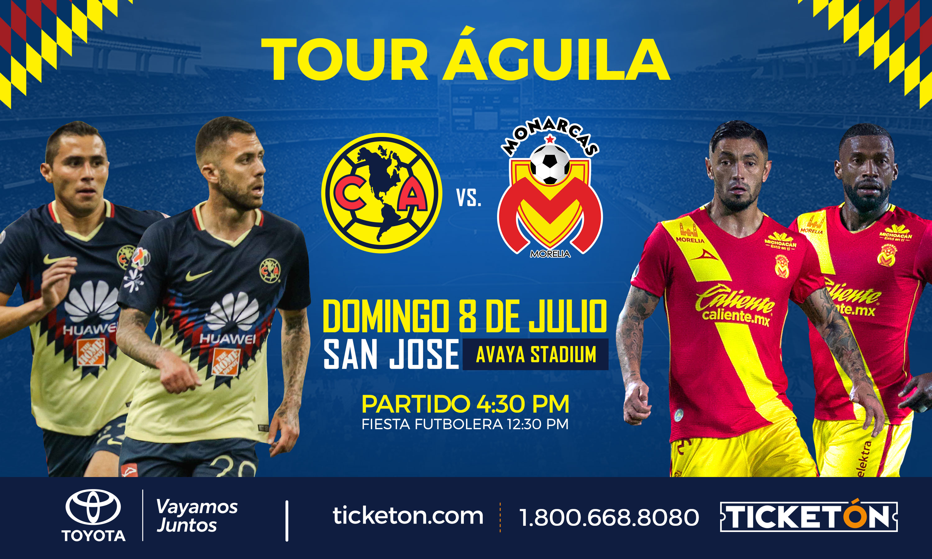 Club America vs Morelia San Jose Tickets Boletos Avaya Stadi