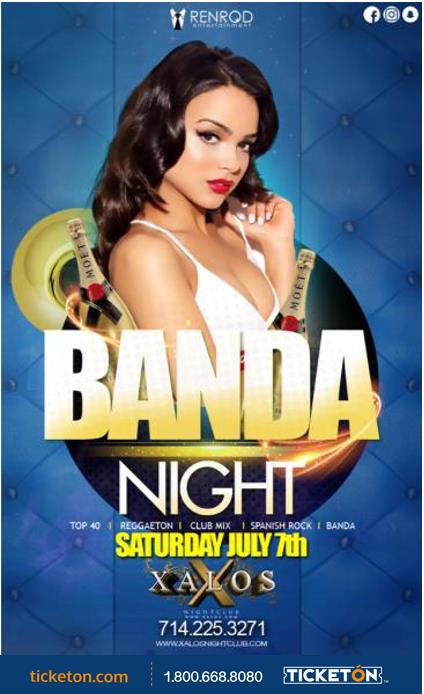 Banda night Anaheim Tickets Boletos Xalos Nightclub