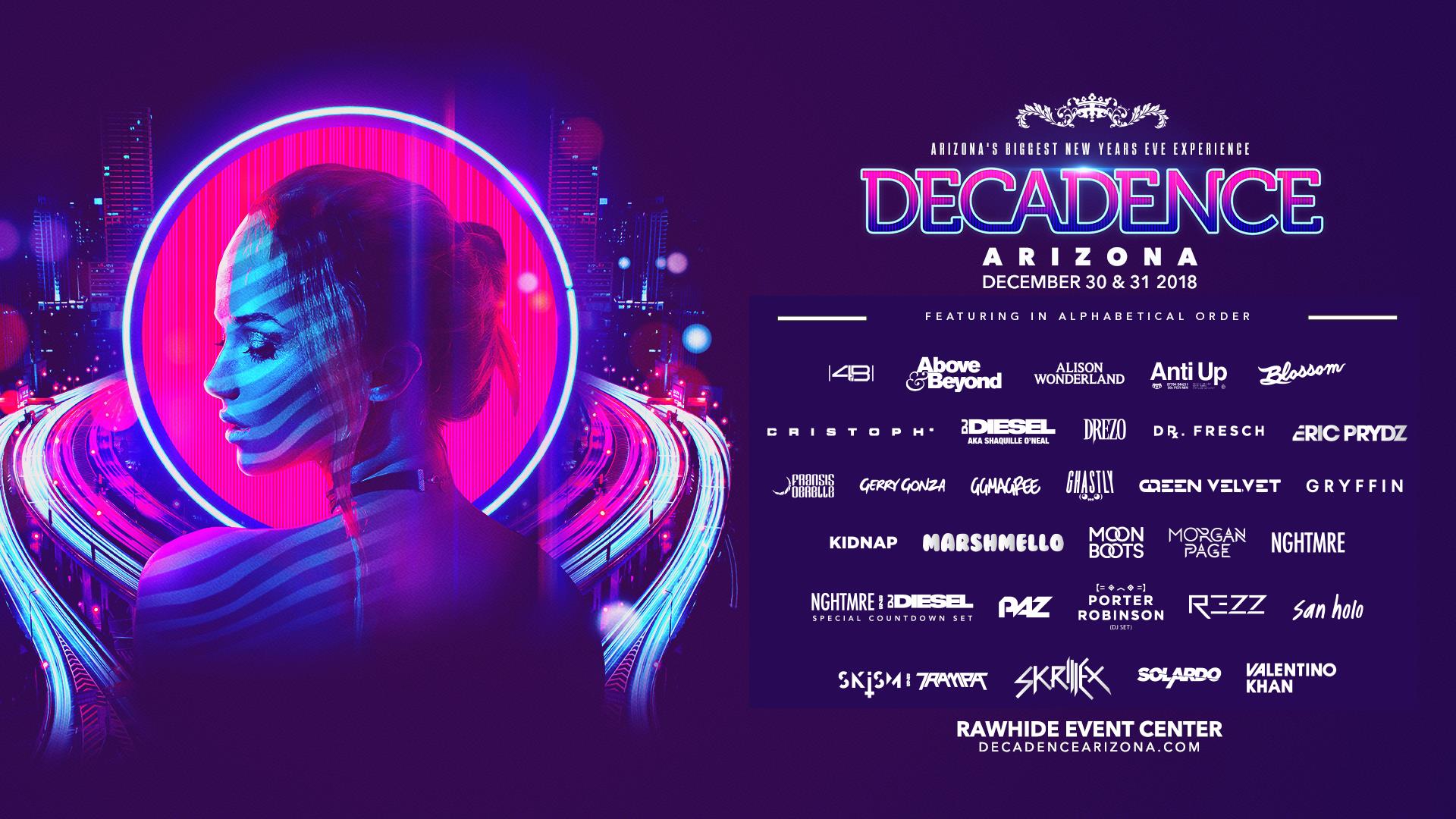 Decadence AZ 2018 Tickets 12/30/18